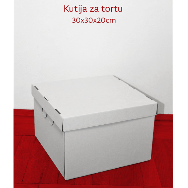 KUTIJA za tortu 30x30x20 bijela 01