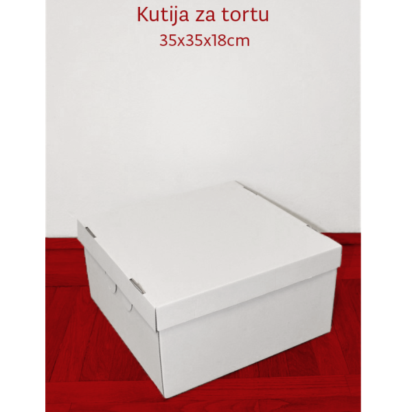 KUTIJA za tortu 35x35x18 bijela 01