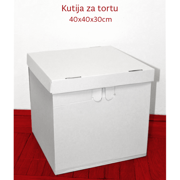 KUTIJA za tortu 40x40x30 bijela 01