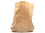 Brown paper bag isolated on a white background