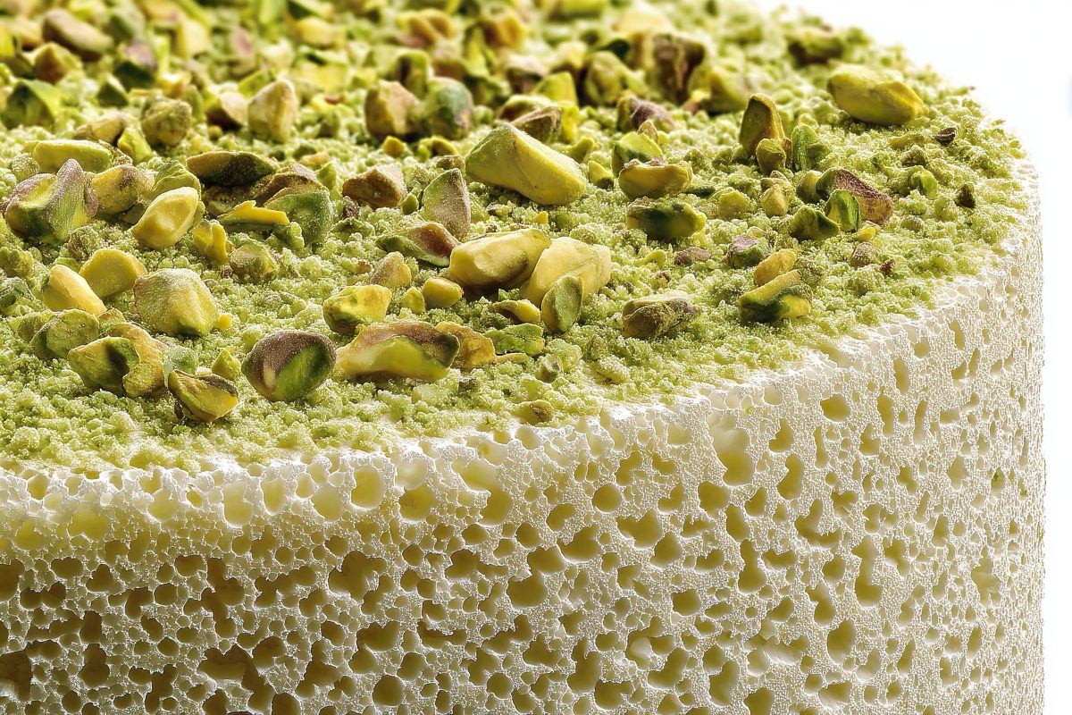Pistachio Dessert Close Up with Texture.