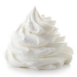 52935607 whipped cream isolated on white background