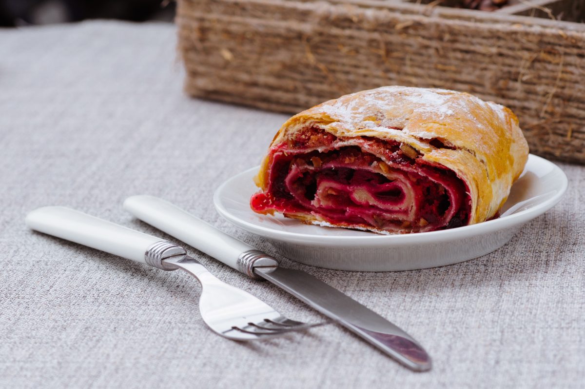 homemade roll with jam