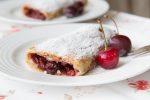 Traditional romanian and moldovan dessert with sour cherries i