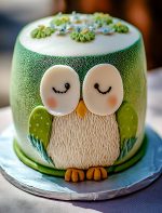 Adorable Owl Cake Perfect for Birthday Celebrations and Special Occasions.